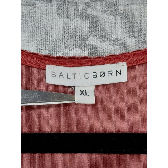 Baltic Born Ribbed Velvet Maxi True Wrap Dress XL Flowy Long Burgundy Formal - Picture 2 of 11